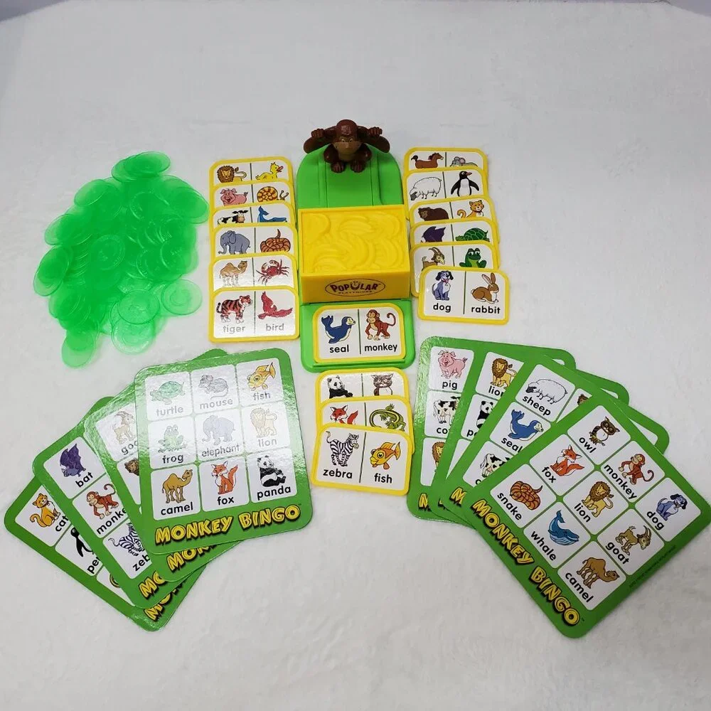 Monkey Bingo Game Kids Children Family